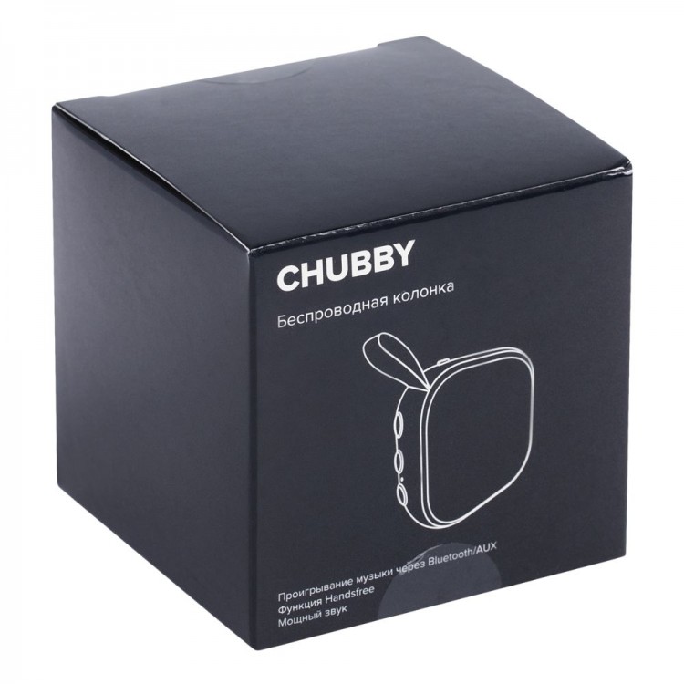 Беспроводная колонка Chubby, черная Беспроводная колонка Chubby, черная