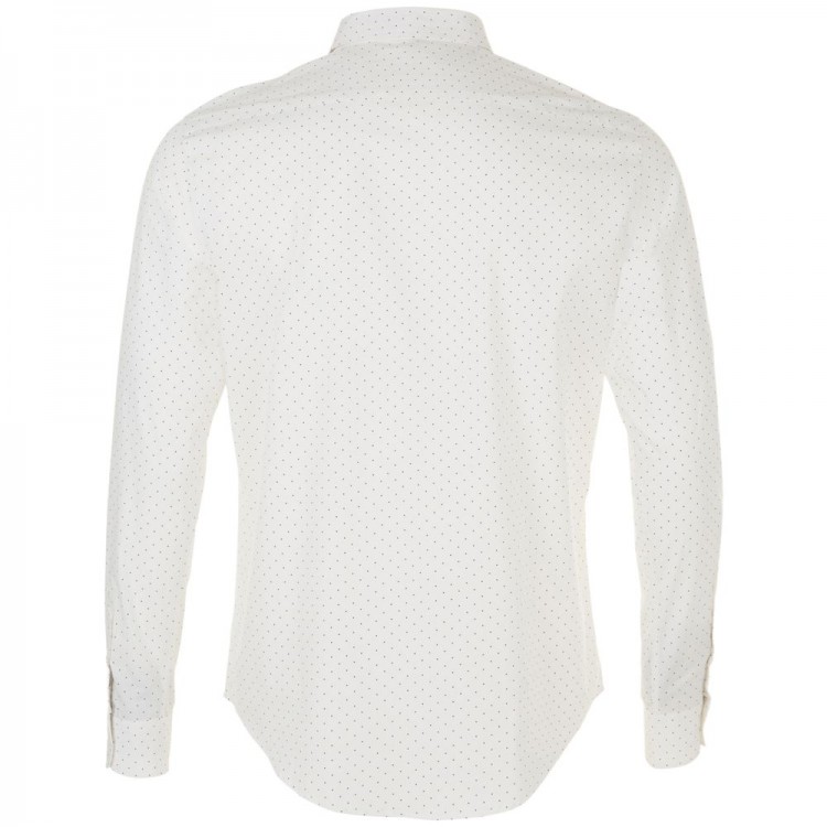 Рубашка мужская Becker Men, белая с темно-синим Рубашка мужская Becker Men, белая с темно-синим