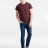 Футболка мужская Regent Fit 150, бордовый меланж