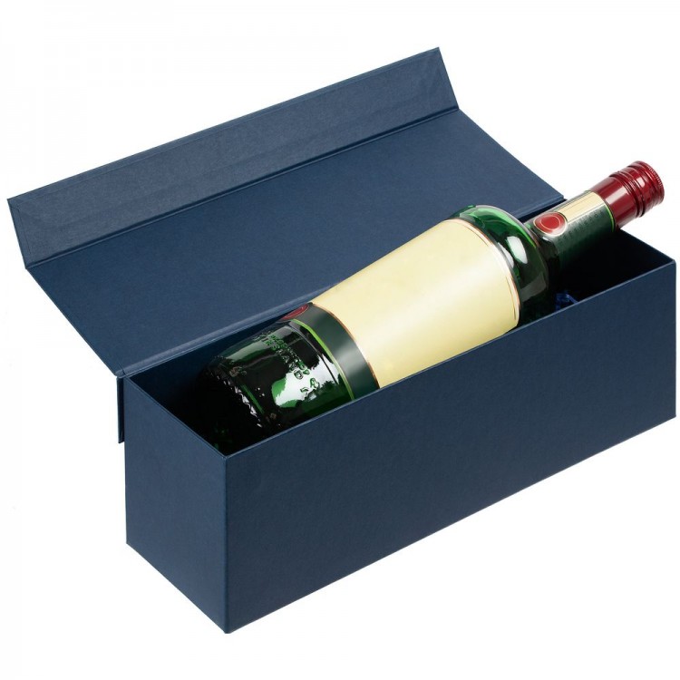 Коробка под бутылку Color Jacket, синяя Коробка под бутылку Color Jacket, синяя