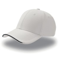 Бейсболка "ESTORIL", 6 клиньев, застежка на липучке; белый; 100% полиэстер,  150 г/м2