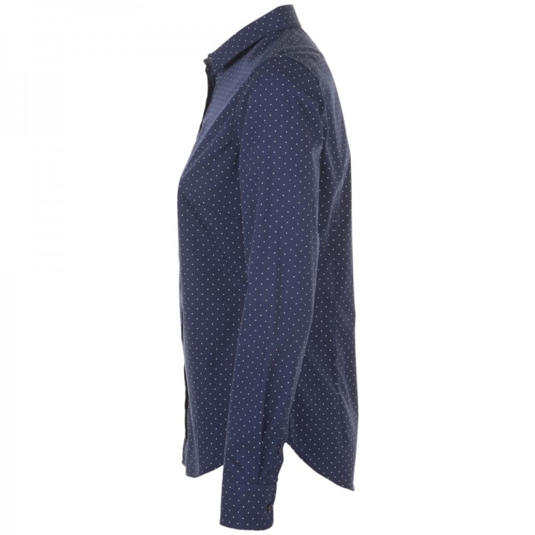 Рубашка женская Becker Women, темно-синяя с белым Рубашка женская Becker Women, темно-синяя с белым