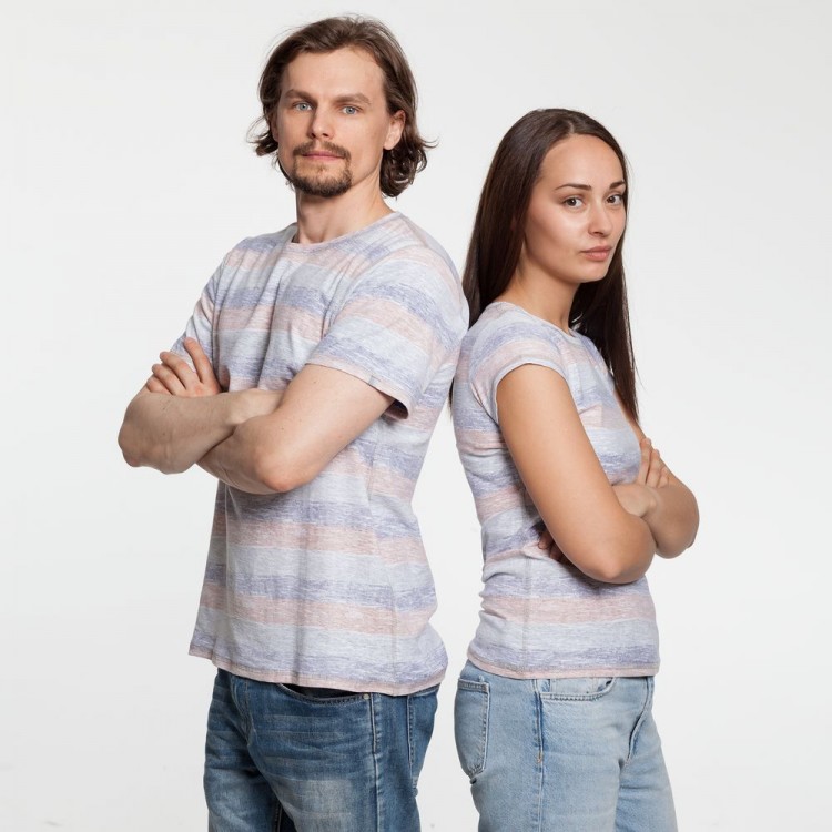 Футболка мужская Rayet двусторонняя, оранжевая с фиолетовым Футболка мужская Rayet двусторонняя, оранжевая с фиолетовым