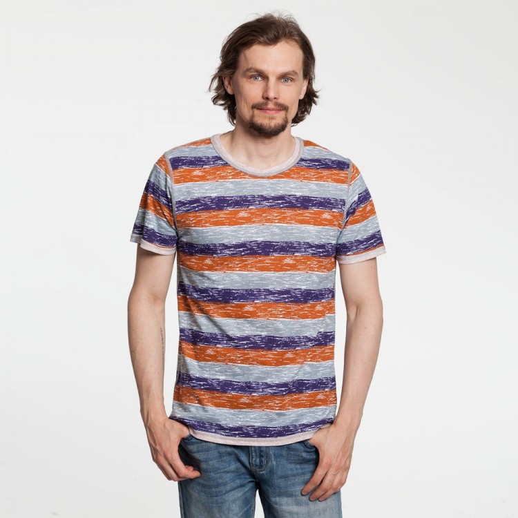 Футболка мужская Rayet двусторонняя, оранжевая с фиолетовым Футболка мужская Rayet двусторонняя, оранжевая с фиолетовым