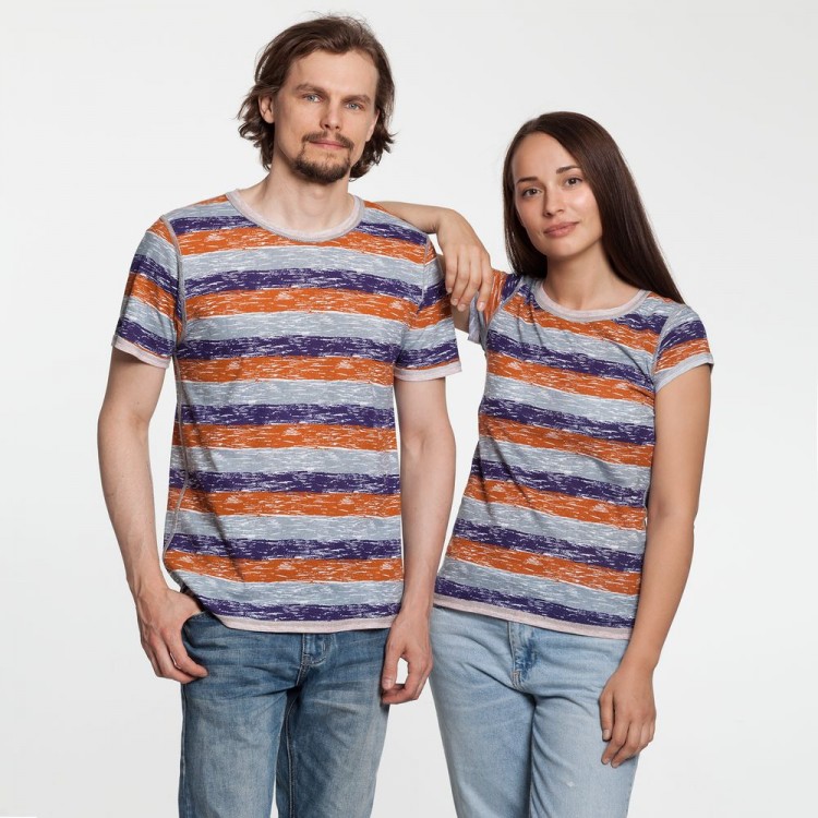 Футболка мужская Rayet двусторонняя, оранжевая с фиолетовым Футболка мужская Rayet двусторонняя, оранжевая с фиолетовым