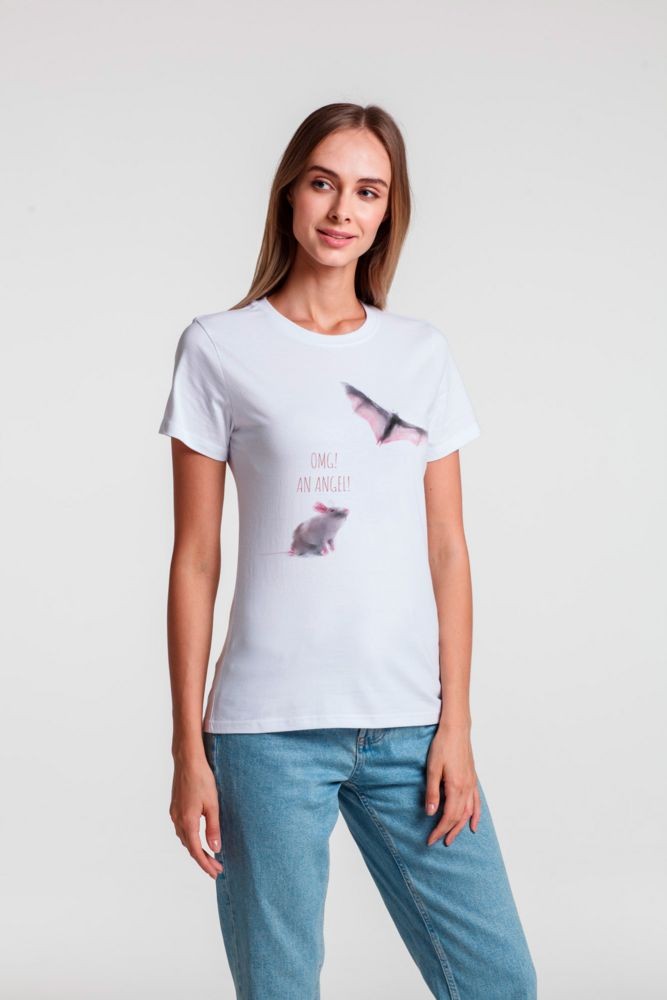 Футболка женская An Аngel, белая Футболка женская An Аngel, белая