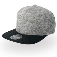 Бейсболка "BOOST",6 клиньев, пластиковая застежка,серый с черным,70% вискоза,30% п/э,140 г/м2