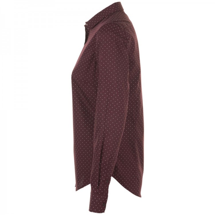 Рубашка женская Becker Women, бордовая с белым Рубашка женская Becker Women, бордовая с белым