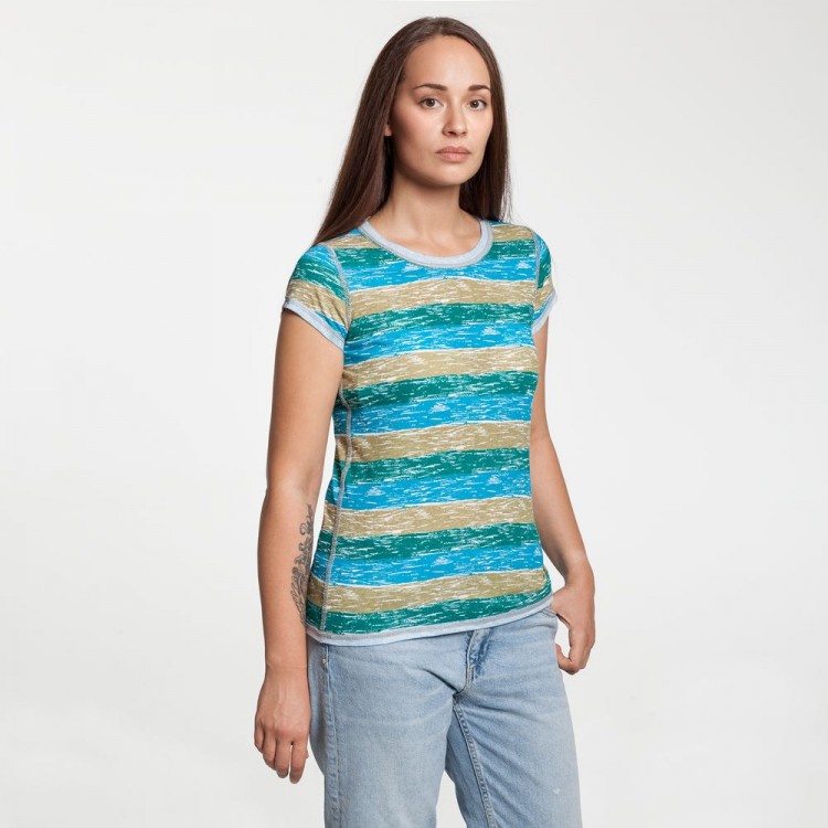 Футболка женская Rayet Lady двусторонняя, голубая с зеленым Футболка женская Rayet Lady двусторонняя, голубая с зеленым