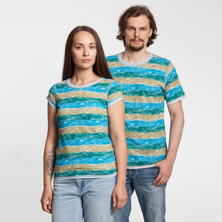 Футболка женская Rayet Lady двусторонняя, голубая с зеленым Футболка женская Rayet Lady двусторонняя, голубая с зеленым