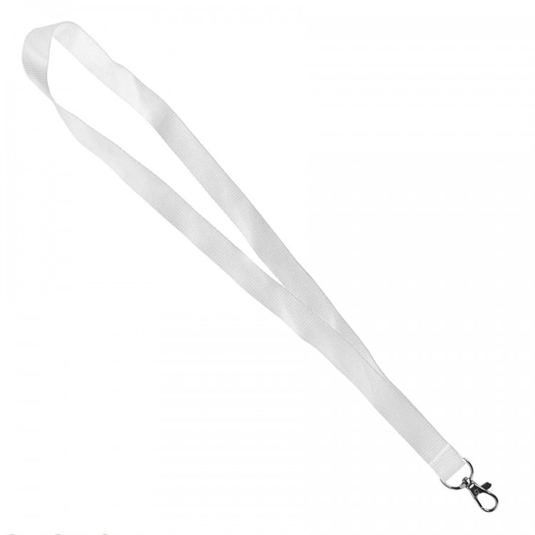Ланъярд NECK, белый, полиэстер, 2х50 см