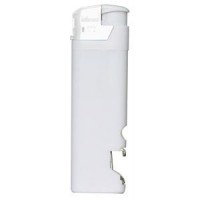 Зажигалка пьезо ISKRA с открывалкой, белая, 8,2х2,5х1,2 см, пластик/тампопечать Зажигалка пьезо ISKRA с открывалкой, белая, 8,2х2,5х1,2 см, пластик/тампопечать