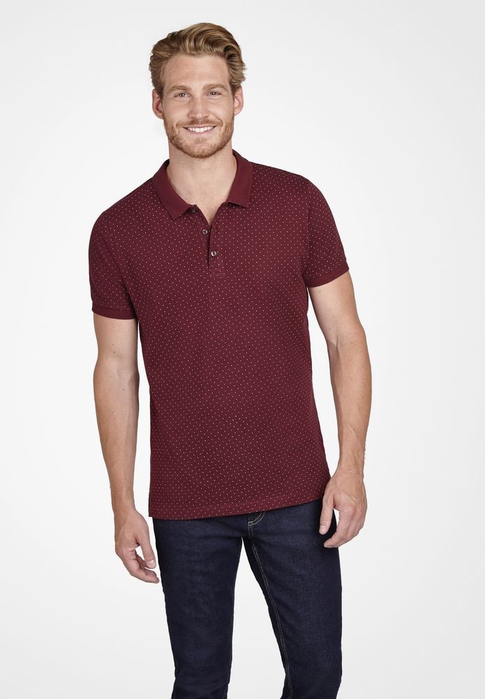 Рубашка поло мужская Brandy Men, белая с темно-синим Рубашка поло мужская Brandy Men, белая с темно-синим