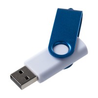 Флешка Twist Color, белая c синим, 16 Гб Флешка Twist Color, белая c синим, 16 Гб