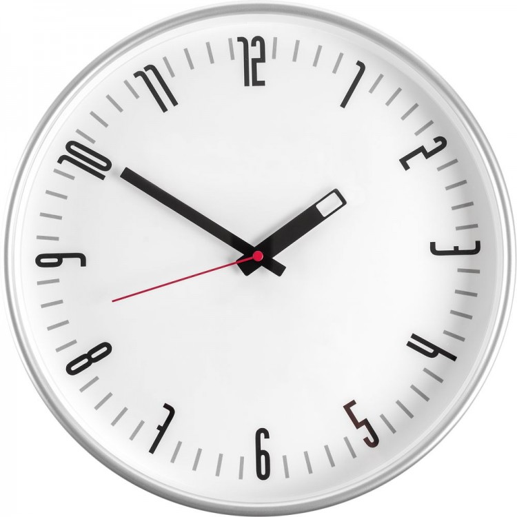 Часы настенные ChronoTop, серебристые