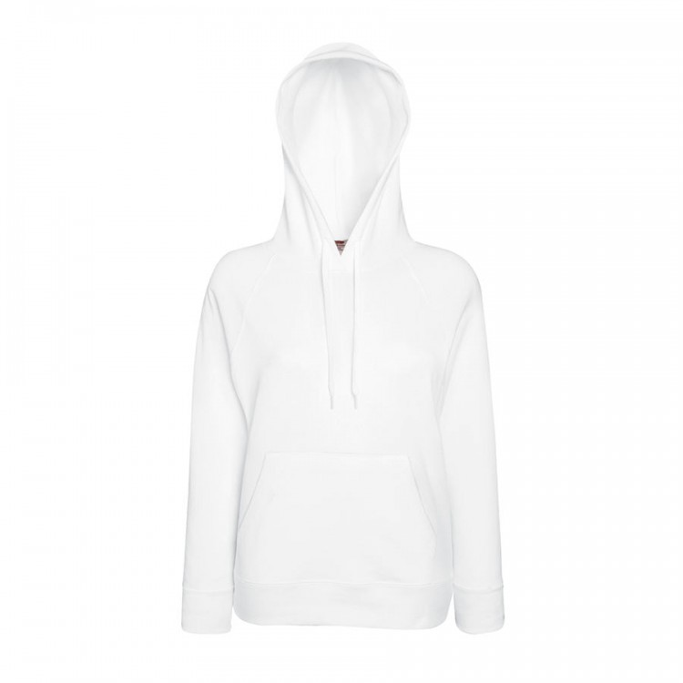 Толстовка женская "LIGHTWEIGHT", белый_XS, 80% хлопок, 20% полиэстер, 240 г/м2