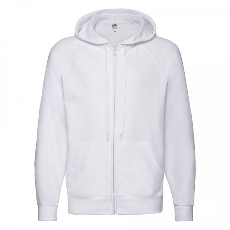 Толстовка без начеса "Lightweight Hooded Sweat",  белый, M, 80% х/б 20% полиэстер, 240 г/м2