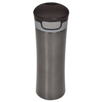 Термокружка дорожная  вакуумная DISCOVER; 450 мл; серый,  пластик, металл