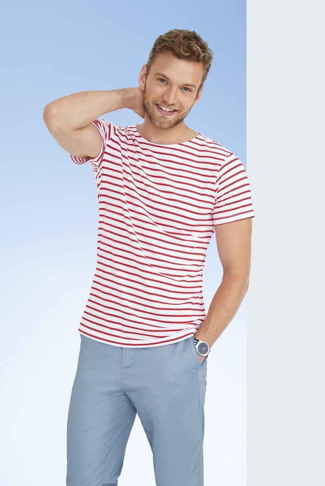 Футболка Miles Men белая с красным Футболка Miles Men белая с красным