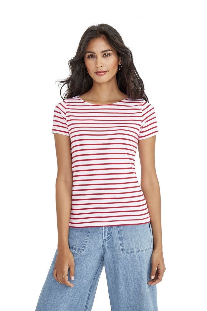 Футболка Miles Women белая с красным Футболка Miles Women белая с красным