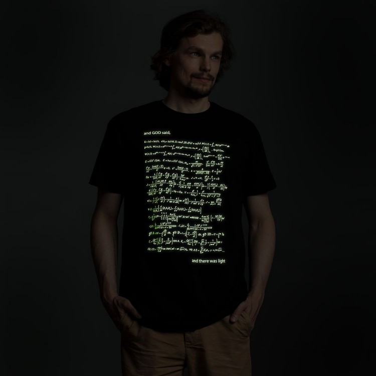 Футболка мужская «Да будет свет», со светящимся принтом Футболка мужская «Да будет свет», со светящимся принтом