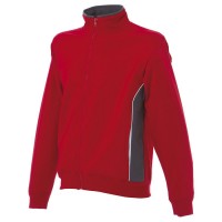 Толстовка женская "MESSINA", красный, серый_ L,  Италия, 80% х/б, 20% п/э; 280г/м2