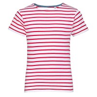 Футболка детская Miles Kids белая с красным