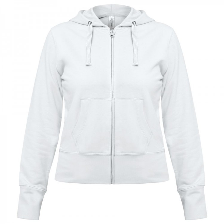 Толстовка женская Hooded Full Zip белая