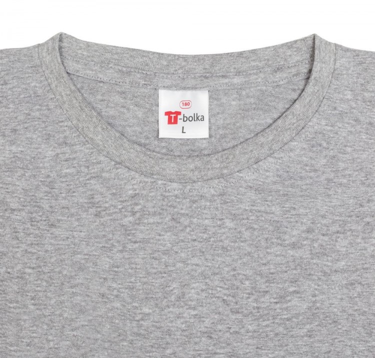 Футболка унисекс T-Bolka 180, серый меланж Футболка унисекс T-Bolka 180, серый меланж