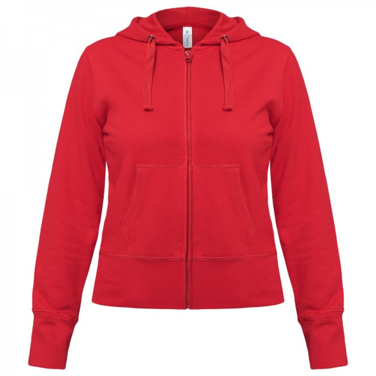 Толстовка женская Hooded Full Zip красная