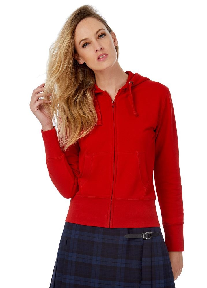 Толстовка женская Hooded Full Zip красная Толстовка женская Hooded Full Zip красная