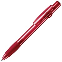 ALLEGRA LX, ручка шариковая с грипом, прозрачный красный, пластик ALLEGRA LX, ручка шариковая с грипом, прозрачный красный, пластик