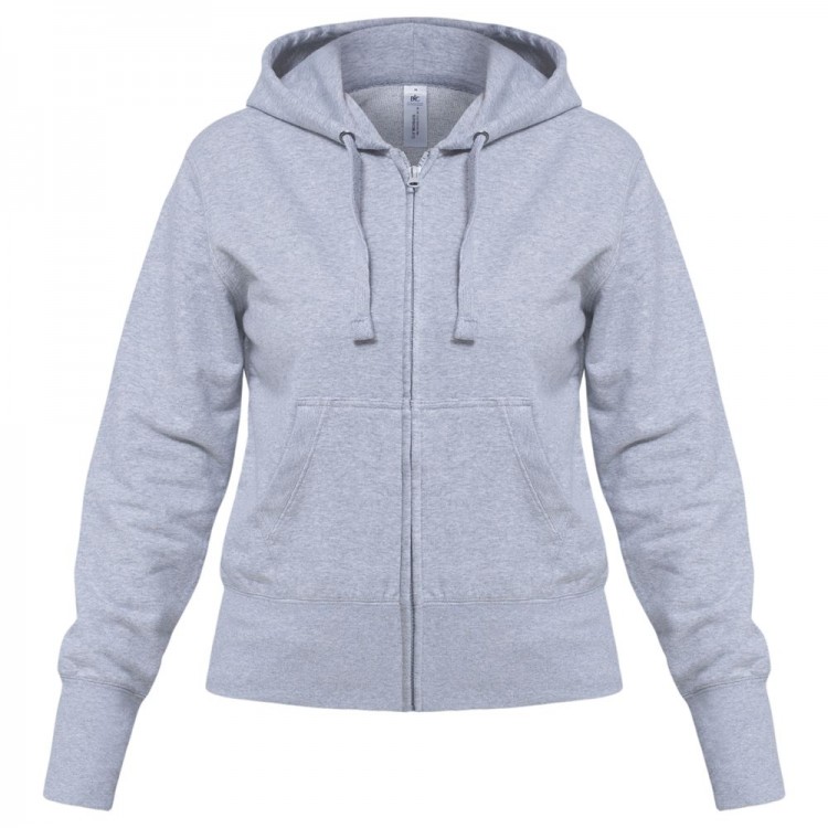Толстовка женская Hooded Full Zip серый меланж