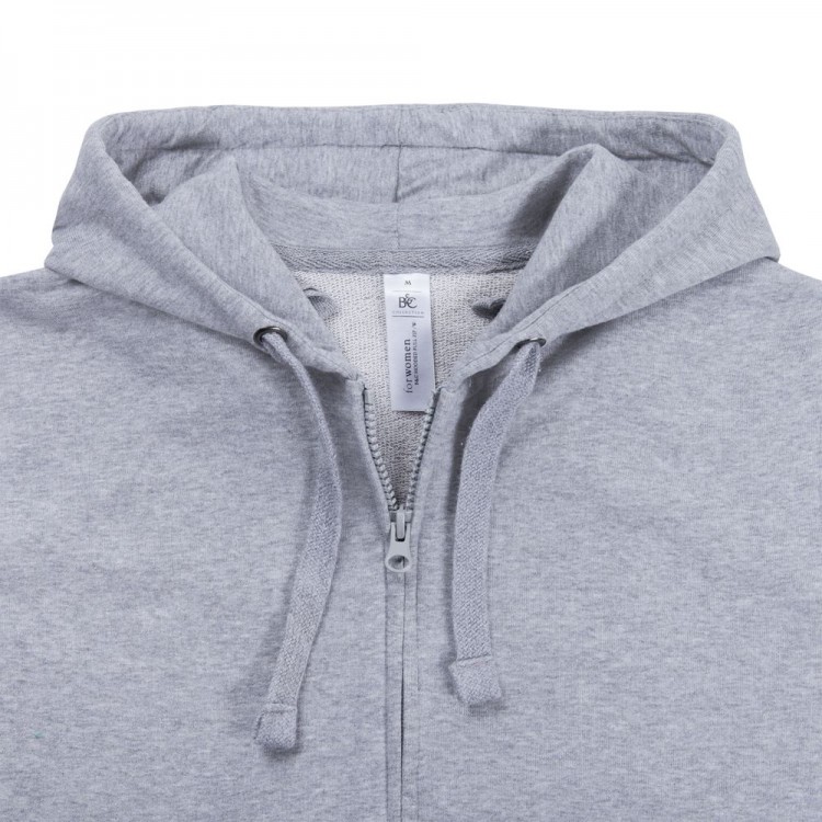 Толстовка женская Hooded Full Zip серый меланж Толстовка женская Hooded Full Zip серый меланж