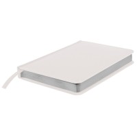 Ежедневник недатированный Joy, А5,  белый, белый блок, серебряный обрез