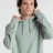 Толстовка с капюшоном унисекс Hoodie, серо-зеленая