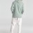 Толстовка с капюшоном унисекс Hoodie, серо-зеленая