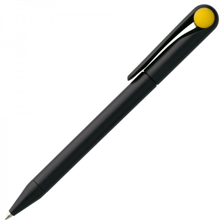 Ручка шариковая Prodir DS1 TMM Dot, черная с желтым Ручка шариковая Prodir DS1 TMM Dot, черная с желтым