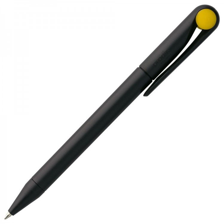Ручка шариковая Prodir DS1 TMM Dot, черная с желтым Ручка шариковая Prodir DS1 TMM Dot, черная с желтым