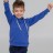 Толстовка с капюшоном детская Kirenga Kids, ярко-синяя
