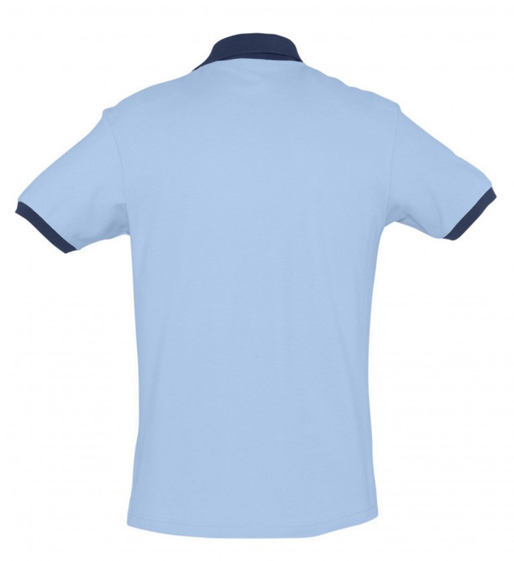 Рубашка поло Prince 190, голубая с темно-синим Рубашка поло Prince 190, голубая с темно-синим