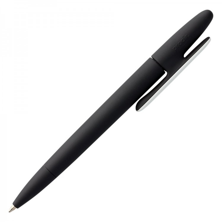 Ручка шариковая Prodir DS5 TRR-P Soft Touch, черная с белым Ручка шариковая Prodir DS5 TRR-P Soft Touch, черная с белым