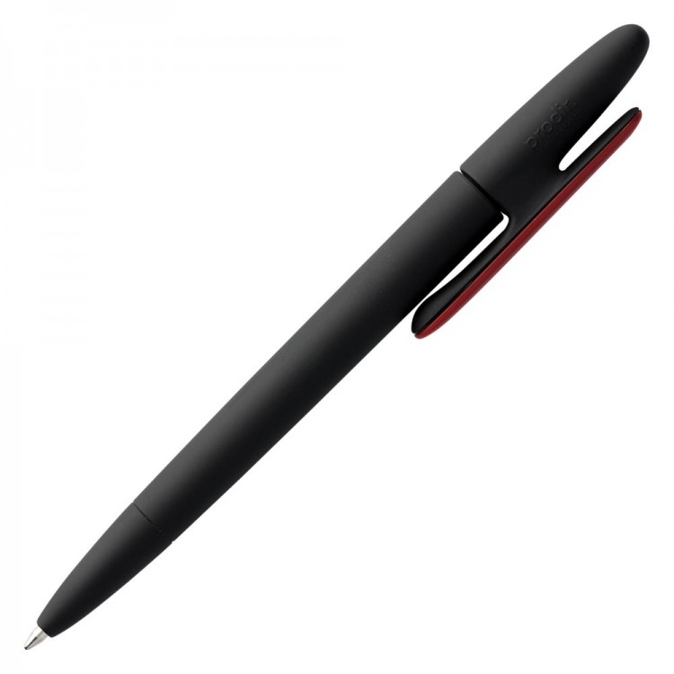 Ручка шариковая Prodir DS5 TRR-P Soft Touch, черная с красным Ручка шариковая Prodir DS5 TRR-P Soft Touch, черная с красным