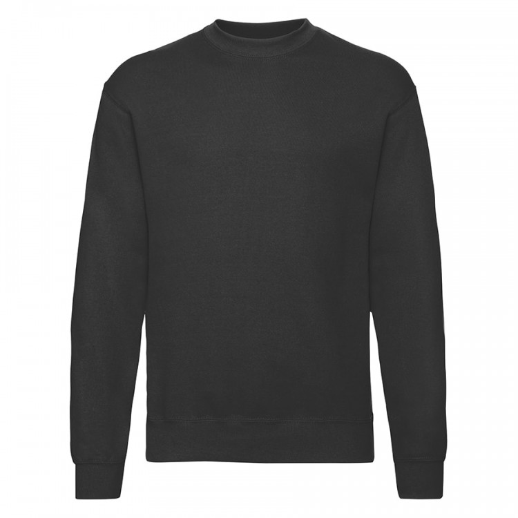 Толстовка мужская с начесом  "Classic Set-In Sweat", черный_2XL, 80% х/б, 20% п/э, 280 г/м2