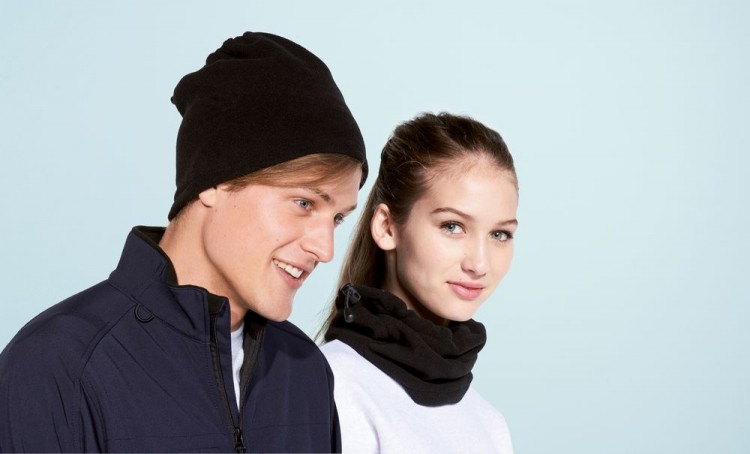 Шапка-шарф с утяжкой Blizzard, темно-синяя