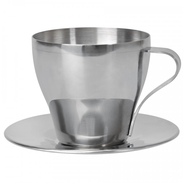 Чайная пара "Teatime"; 220 мл; металл; лазерная гравировка