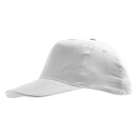 Бейсболка "SUNNY", 5 клиньев, застежка на липучке, белый, 100% хлопок, плотность 180 г/м2 Бейсболка "SUNNY", 5 клиньев, застежка на липучке, белый, 100% хлопок, плотность 180 г/м2